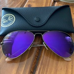 Ray Ban Purple Aviator Sunglasses